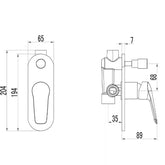 Ikon Sulu Shower Bath Mixer W/ Divertor